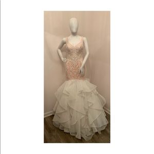 New formal wedding dress evening prom mermaid gown